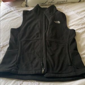 North Face black fleece vest
